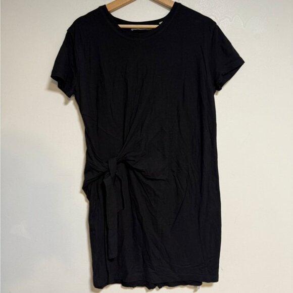 Vince Black Tie-Front T-Shirt Dress Women’s Size S - Picture 2 of 6